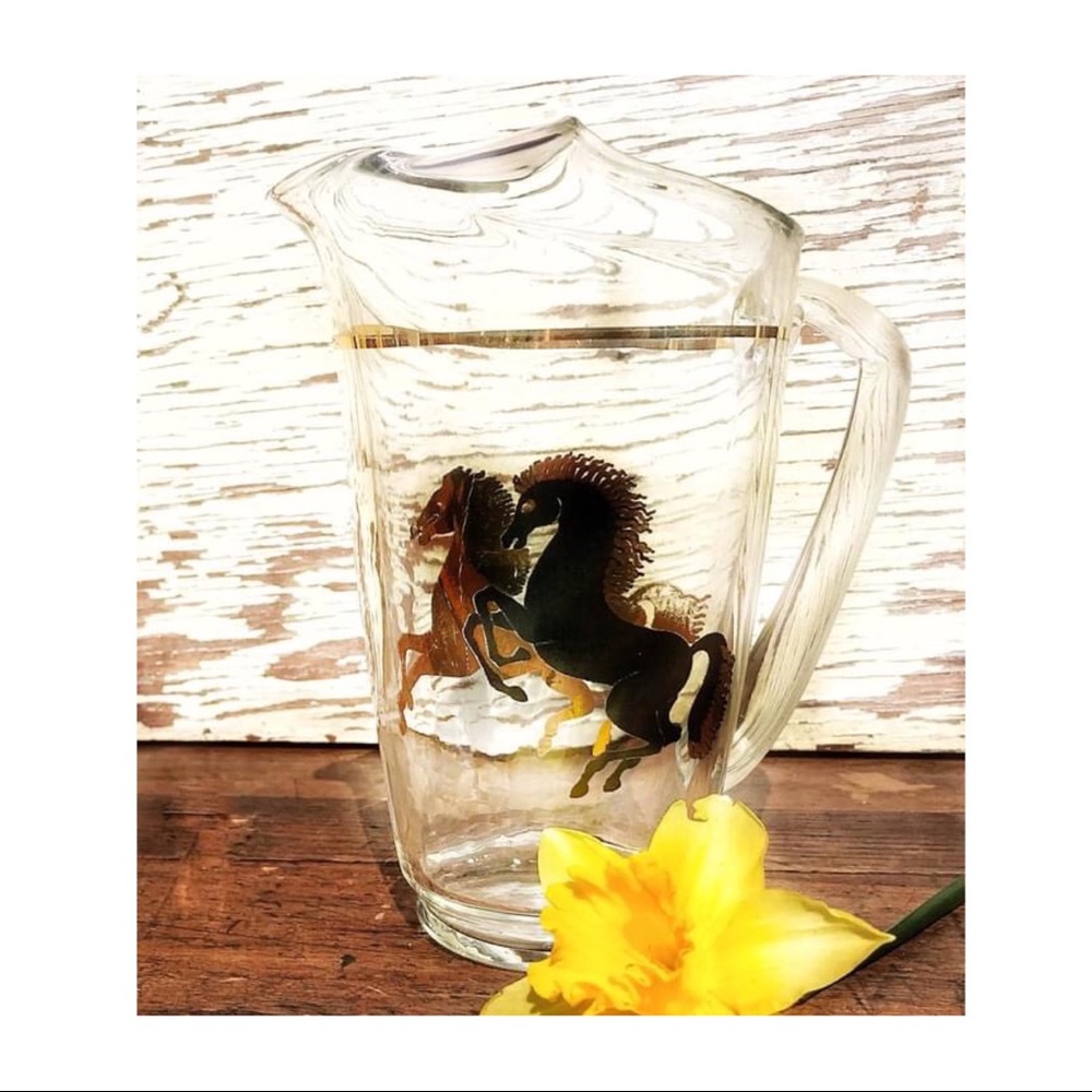 Vintage Glass Cocktail Pitcher